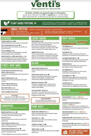 Menu   at Venti's Cafe in Salem