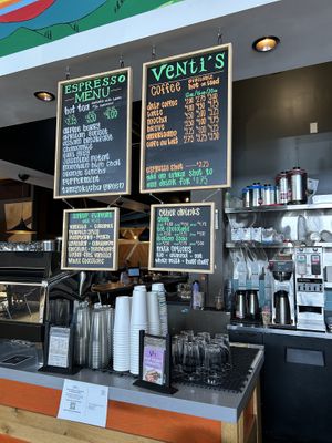 Espresso Menu  at Venti's Cafe in Salem