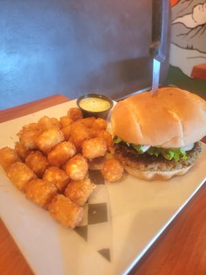 House Burger at Venti's Cafe in Salem