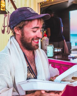 Happy days when you have falafel at Amba Falafel in Fremantle