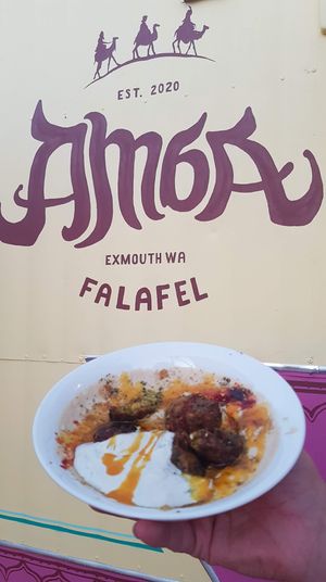 The amazing hand designed van! at Amba Falafel in Fremantle