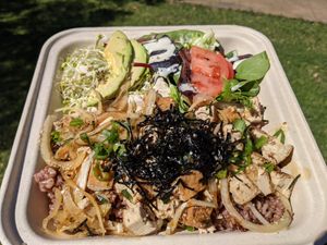 Poke bowl at Peace Cafe in Honolulu