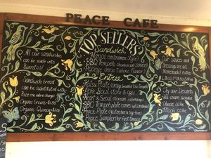 Menu  at Peace Cafe in Honolulu