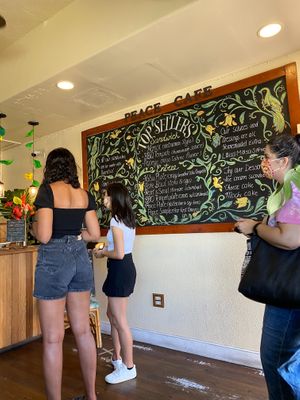 Inside shop at Peace Cafe in Honolulu