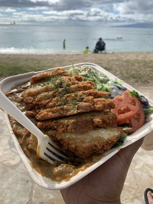 Curry tempeh Katsu at Peace Cafe in Honolulu