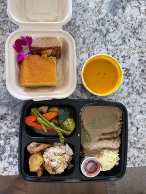 Thanksgiving feast! at Peace Cafe in Honolulu