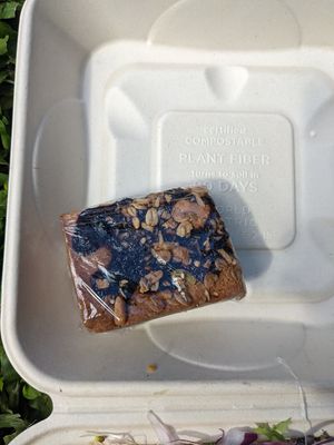 Jam and peanut butter GF cake. So moist! at Peace Cafe in Honolulu