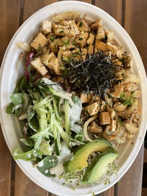 Poke bowl  at Peace Cafe in Honolulu