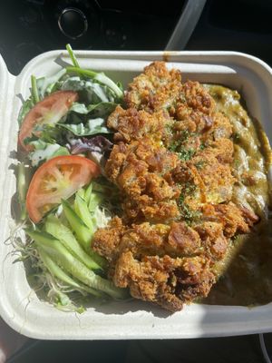 Katsu curry with tempeh  at Peace Cafe in Honolulu