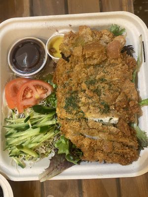 Tofu katsu plate   at Peace Cafe in Honolulu