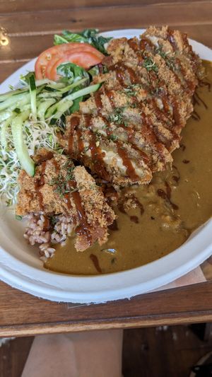 Tempeh katsu curry at Peace Cafe in Honolulu