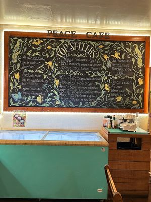 Beautiful menu board  at Peace Cafe in Honolulu