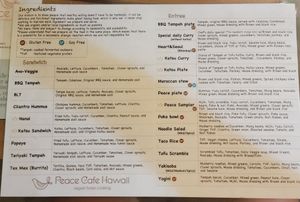  at Peace Cafe in Honolulu
