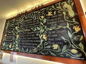 Menu at Peace Cafe in Honolulu