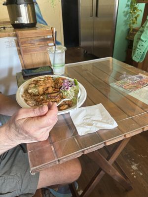 Katsu plate  at Peace Cafe in Honolulu