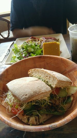 Tempting tempeh sandwich at Peace Cafe in Honolulu