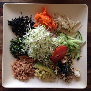 peace sampler plate at Peace Cafe in Honolulu