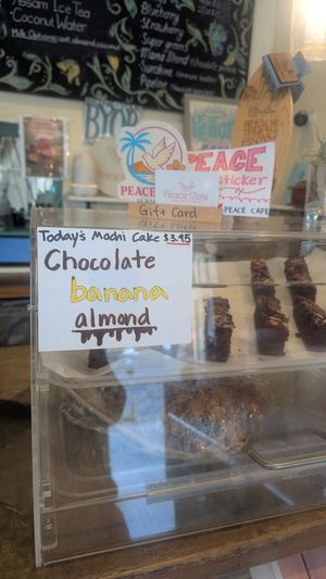 Chocolate banana mochi cake at Peace Cafe in Honolulu