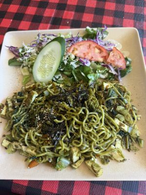 Yakisoba Noodles (added tofu)  at Peace Cafe in Honolulu