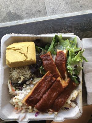 BBQ Tempeh Plate $ 13.75 at Peace Cafe in Honolulu