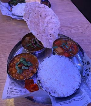Vegan curries (18€)  at Ganesh in Brussels