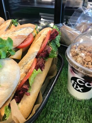 beetroot cutlet sandwich at Cofix - Swietokrzyska in Warsaw