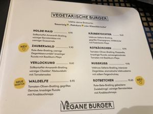 vegetarian burger  at Peter Pane in Stuttgart
