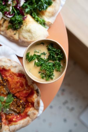 Tolstoy Mushroom Soup with Kale at Tolstoy in Vienna