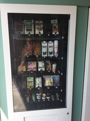 automat for vegan snacks by the restaurant is the best!!! at Tolstoy in Vienna