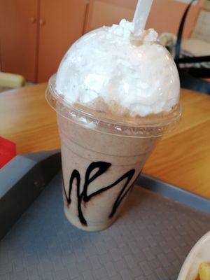 Manner Shake. Tastes a lot like banana but incredibly delicious! at Tolstoy in Vienna