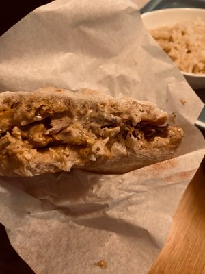 Pastrami and Mustard Pita at Tolstoy in Vienna