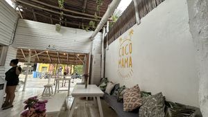 Shaded outdoor dining area  at Matcha Mama - Centro in Tulum