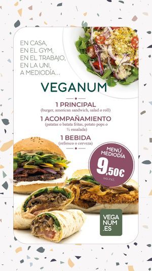 Menú medio día disponible. at Veganum in Valencia