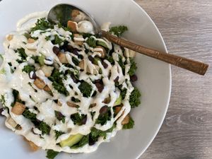Kale salad (which is larger than it appears) at Cinnamon in Sitges