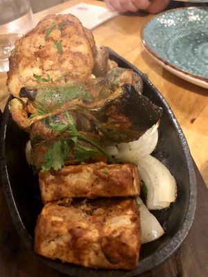 Tandoori tofu and veg.  at Cinnamon in Sitges