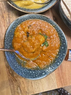 Tikka masala “no chicken”   at Cinnamon in Sitges