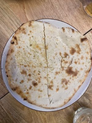 Naan cheese bread   at Cinnamon in Sitges