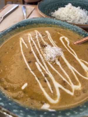 Dhal black lentils  at Cinnamon in Sitges