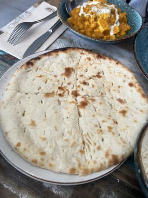 Cheese naan  at Cinnamon in Sitges