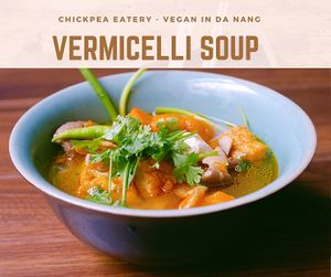 vegan Bun Bo Hue at Mom's Kitchen @ Chickpea Eatery  in Da Nang