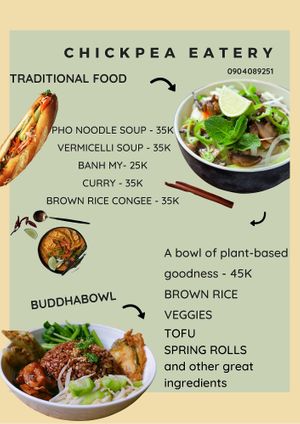 Our menu at Mom's Kitchen @ Chickpea Eatery  in Da Nang