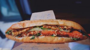 CHICKPEA TEMPEH BANH MY at Mom's Kitchen @ Chickpea Eatery  in Da Nang