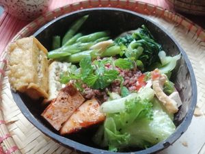 Rainbow rice bowl at Mom's Kitchen @ Chickpea Eatery  in Da Nang
