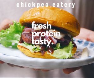 vegan protein burger at Mom's Kitchen @ Chickpea Eatery  in Da Nang