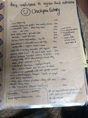 This is the menu, I forgot to take photos of the food. But I ate the Bum Cha Gio and was delicious at Mom's Kitchen @ Chickpea Eatery  in Da Nang