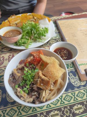 Hoi an noodles and banh xeo at Mom's Kitchen @ Chickpea Eatery  in Da Nang