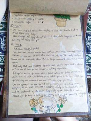 Menu at Mom's Kitchen @ Chickpea Eatery  in Da Nang