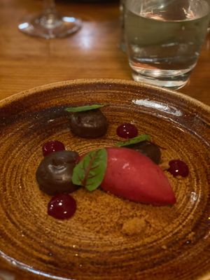 Chocolate mousse at Kota Restaurant in Porthleven