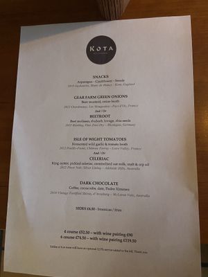   at Kota Restaurant in Porthleven