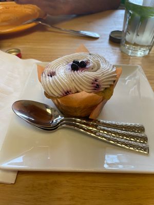 Berry muffin at Gardenia's Cafe in Gaithersburg